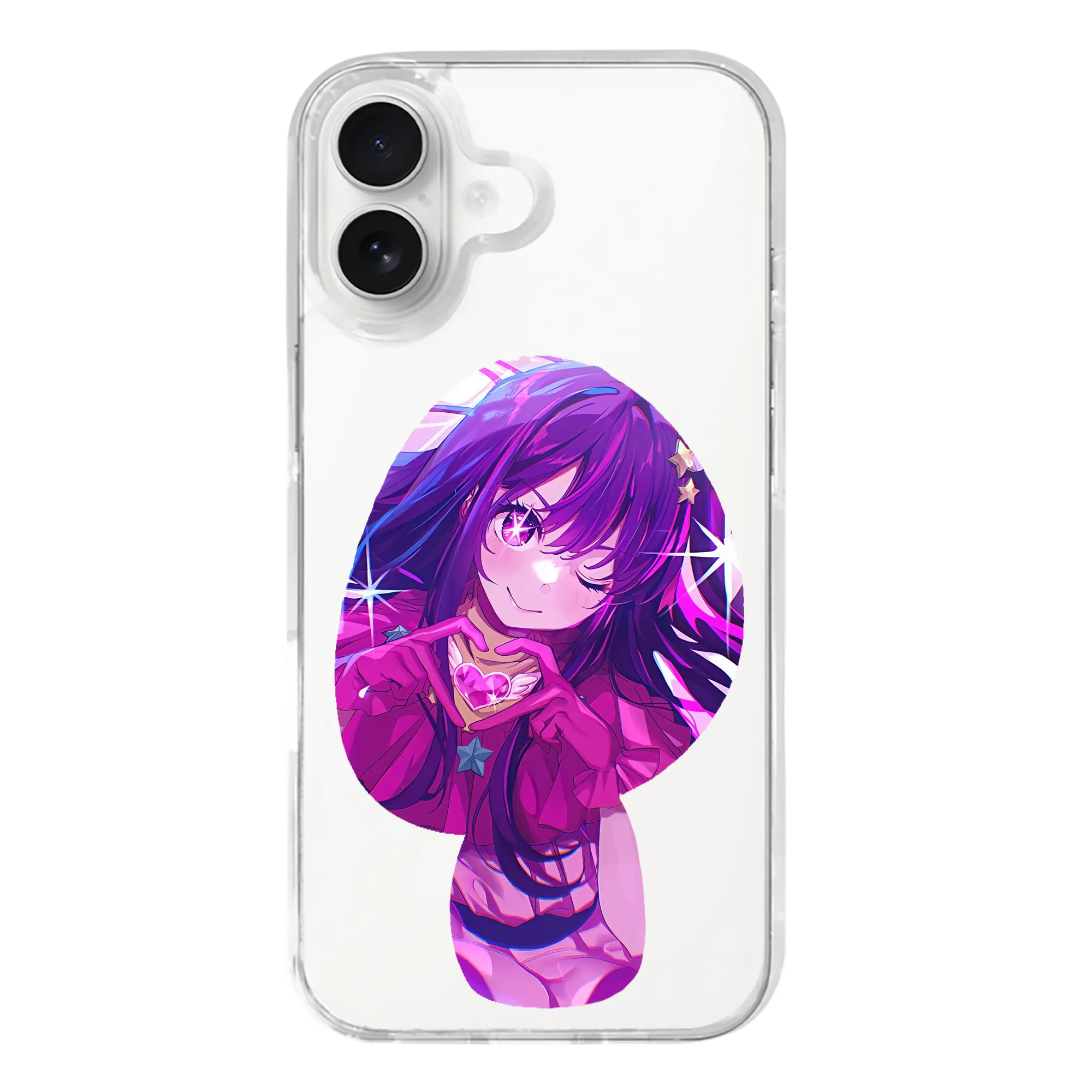 推しの子 グッズ,星野アイ - iPhone 17シリーズ 透明スマホケース – 薄型・耐衝撃・精密フィット保護カバー